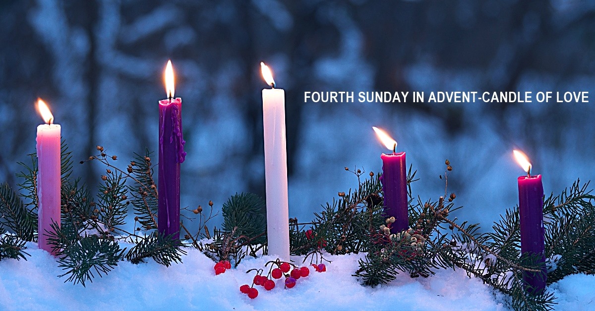 Candles prepared for Advent worship at St John's Anglican Church